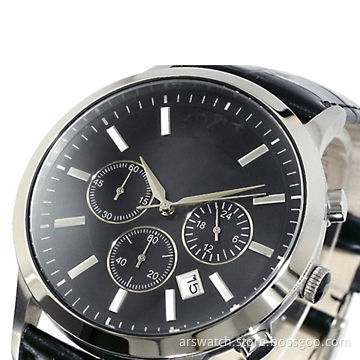 Classic chronograph watches with carbon fiber dial high quality